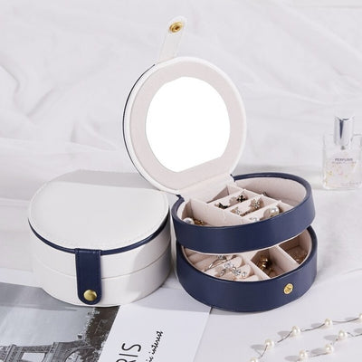 Coffret à Bijoux Rond Cuir